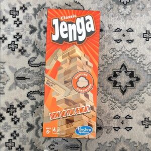 Hasbro Jenga Game with Orange Box